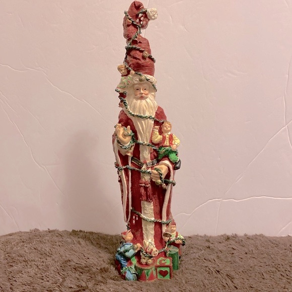 Vintage Skinny 🎅 Santa Christmas poly resin figurine poly resin size 12” - Picture 1 of 8